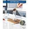 image:imageCIRCLE JOY Premium Manual Salt and Pepper Grinder Set Refillable Salt and Pepper Shakers with Ceramic Blades Adjustable Coarseness and BPAfree 180ml Glass Container Tall BlackTall Set  Blue