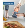 image:imageCIRCLE JOY Premium Manual Salt and Pepper Grinder Set Refillable Salt and Pepper Shakers with Ceramic Blades Adjustable Coarseness and BPAfree 180ml Glass Container Tall BlackTall Set  Blue