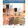 image:imageCIRCLE JOY Premium Manual Salt and Pepper Grinder Set Refillable Salt and Pepper Shakers with Ceramic Blades Adjustable Coarseness and BPAfree 180ml Glass Container Tall BlackTall Set  Black