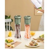 image:imageCIRCLE JOY Premium Manual Salt and Pepper Grinder Set Refillable Salt and Pepper Shakers with Ceramic Blades Adjustable Coarseness and BPAfree 180ml Glass Container Tall BlackTall Set  Green