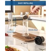 image:imageCIRCLE JOY Premium Manual Salt and Pepper Grinder Set Refillable Salt and Pepper Shakers with Ceramic Blades Adjustable Coarseness and BPAfree 180ml Glass Container Tall BlackTall Set  Black White